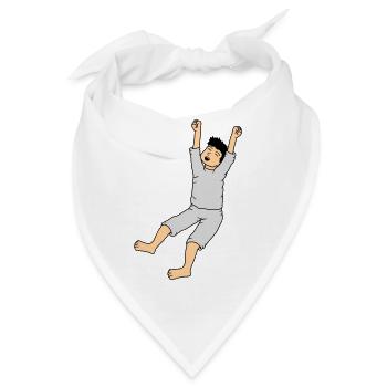 Mann im Schlafanzug - Bandana - Weiß - Vorne