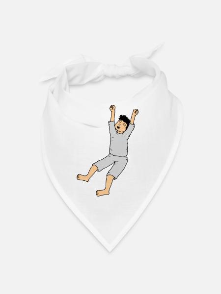 Man in pajamas - Bandana - white - Front