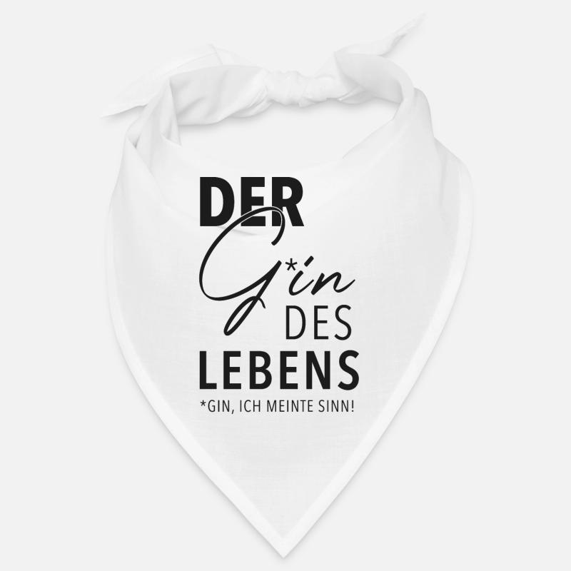 Der Gin des Lebens schwarzer Text Bandana