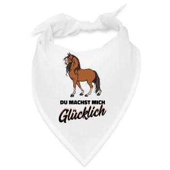 Pferde Statement Galopp Pferdefan Islandpferde - Bandana - Weiß - Vorne