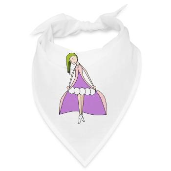 Fuchsie Puppe - Bandana - Weiß - Vorne