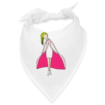 Fuchsie Puppe - Bandana - Weiß - Vorne