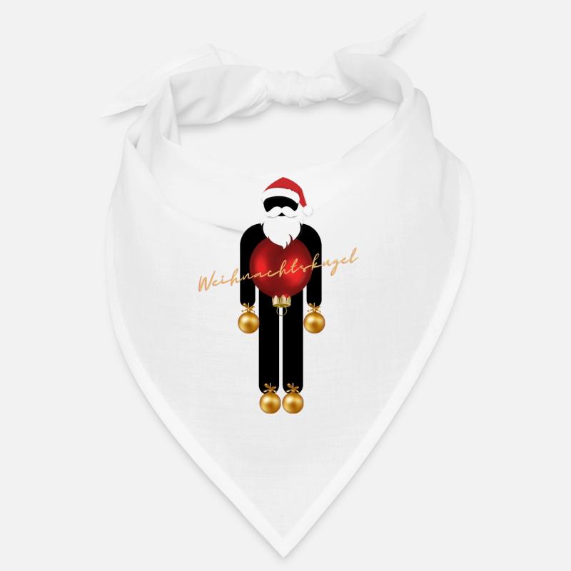 Weihnachtskugel - Bandana - Weiß