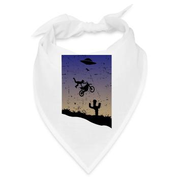 Motocross Stunt - Bandana - Weiß - Vorne