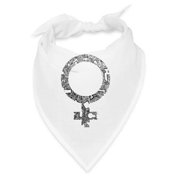 Frauenpower - Bandana - Weiß - Vorne