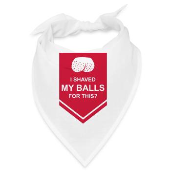I shaved my balls - Bandana - Weiß - Vorne