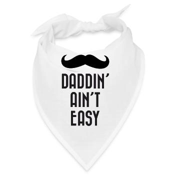 Papa ist nicht einfach - Bandana - Weiß - Vorne