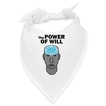 The POWER OF WILL - Bandana - Weiß - Vorne