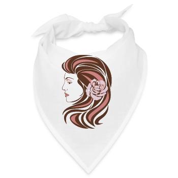 Weibliches Porträt - Bandana - Weiß - Vorne