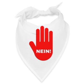 hand rot stop nein halt - Bandana - Weiß - Vorne