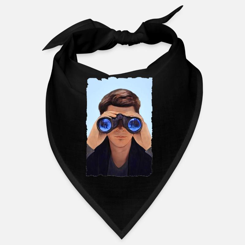 Mann hinter dem Fernglas Bandana