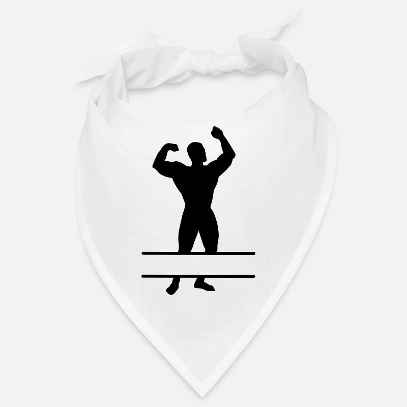 Bodybuilder mit Textraum Bandana