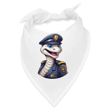 Schlangen Polizistin - Bandana - Weiß - Vorne
