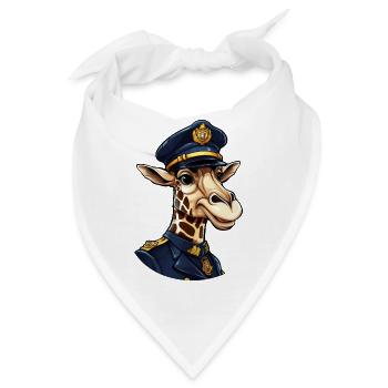 Giraffen Polizistin - Bandana - Weiß - Vorne