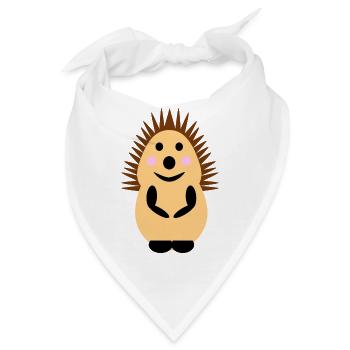 stehender Igel - Bandana - Weiß - Vorne