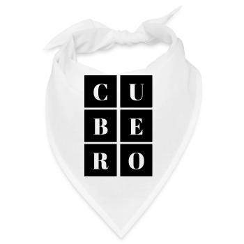 Schwarz-weißer quadratischer Würfel - Bandana - Weiß - Vorne