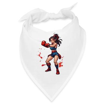 Boxer / Sport / Kampf / Arena / Boxring / Fäuste - Bandana - Weiß - Vorne