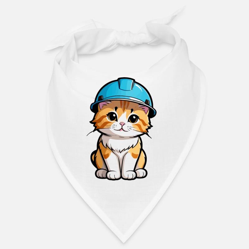 Kätzchen mit Schutzhelm Bandana