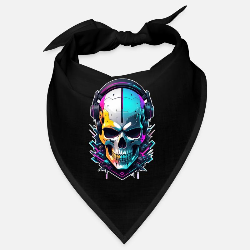 Skull Steampunk Neon Bandana
