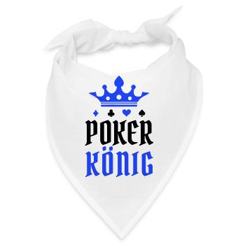 Poker König Zocken Casino Statement Royal Flush - Bandana - Weiß - Vorne