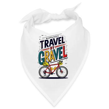 Reisen mit dem Gravel-Radfahren Illustration - Bandana - Weiß - Vorne