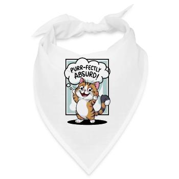 Katze- Schnurren ist absurd! - Bandana - Weiß - Vorne