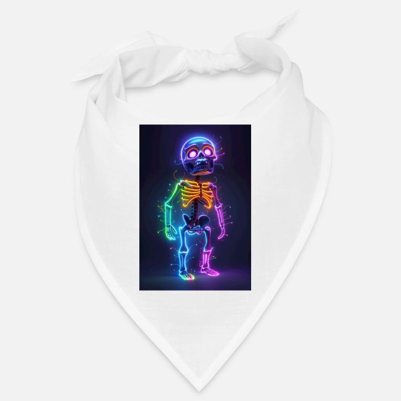 Neon Skeleton | AI - Bandana - white