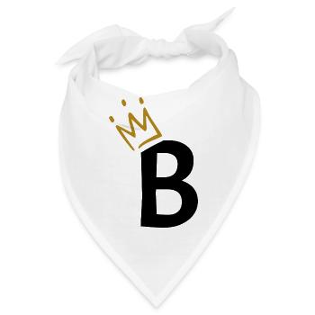 Buchstabe B - Anfangsbuchstabe B - Bandana - Weiß - Vorne