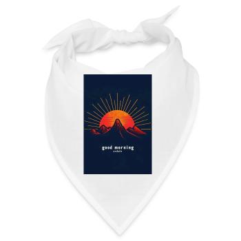 Morgenmuffel im Sonnenaufgang - Bandana - Weiß - Vorne