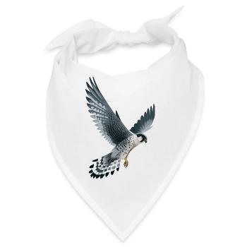 Wanderfalke im Flug - Bandana - Weiß - Vorne