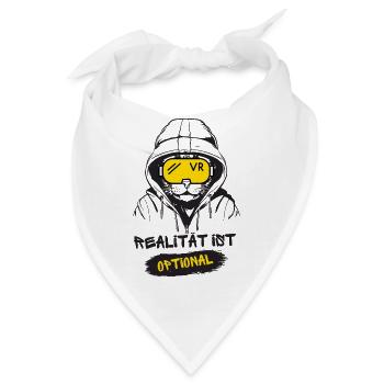 VR Realität ist optional - Bandana - Weiß - Vorne