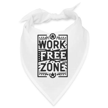 Arbeitsfreie Zone - Bandana - Weiß - Vorne