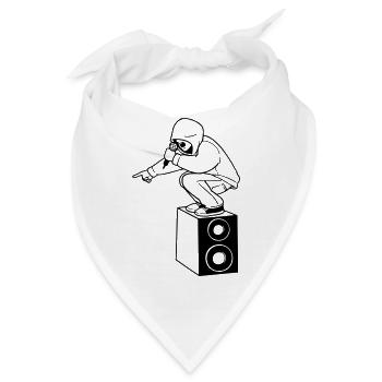 Rap Freestyle Contest Open Mic Hip Hop - Bandana - Weiß - Vorne