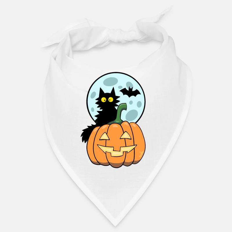 Chat sur citrouille Bandana