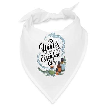 Ätherische Öle Aromatherapie Winter Gesundheit - Bandana - Weiß - Vorne