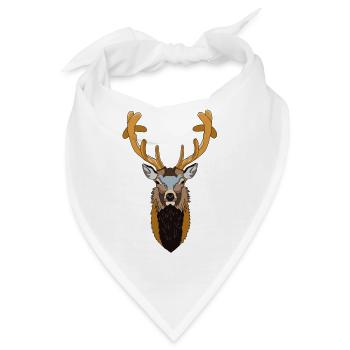 Hirsch - Bandana - Weiß - Vorne