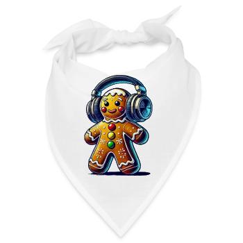 Gingerbread Music Lebkuchenmann - Bandana - Weiß - Vorne