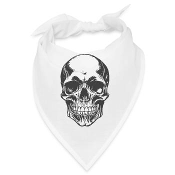 Totenkopf - Bandana - Weiß - Vorne