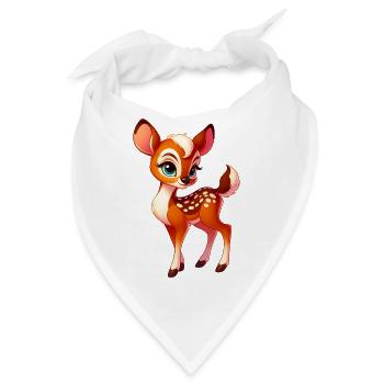 Rehbraun - Bandana - Weiß - Vorne
