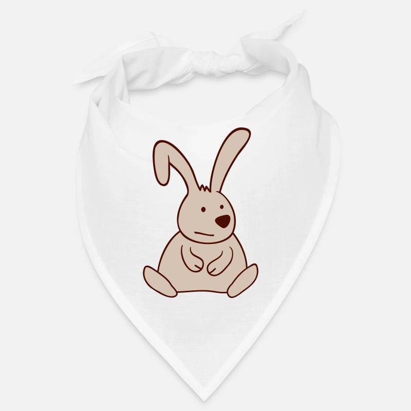 Bunny sits bored Boring chubby fat Bandana