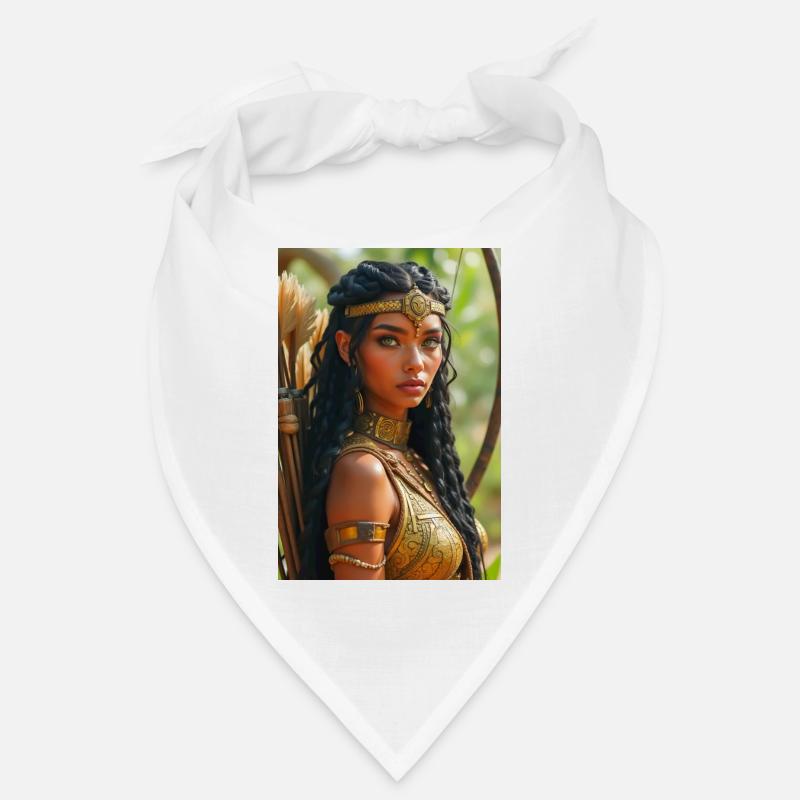 Neith, gepanzerte Kriegergöttin, hält einen Bogen in der Hand Bandana