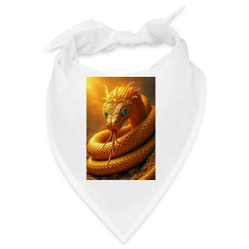 Mehen, der goldene Schlangengott, schlängelte sich um Ras Sonne - Bandana - Weiß - Vorne
