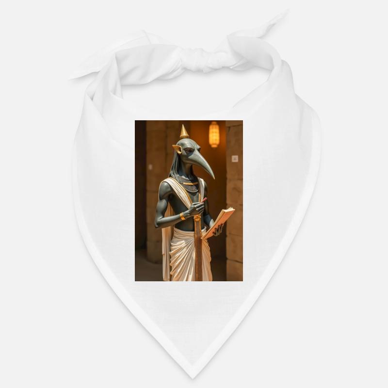 Thoth, ibis-headed god, holding a scroll in an anc Bandana
