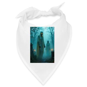 Dziady, slawische Ahnengeister auf dem Friedhof - Bandana - Weiß - Vorne