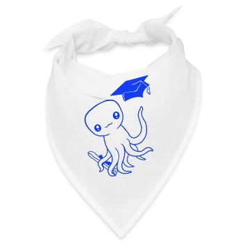 Oktopus Schulabschluss Abitur bestanden College - Bandana - Weiß - Vorne