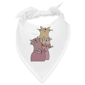 katzen treffen 2 - Bandana - Weiß - Vorne