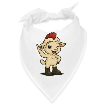 Punk Rock Lamb - Bandana - Weiß - Vorne