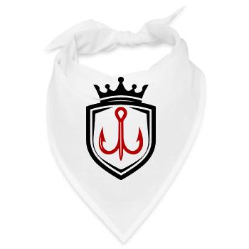Angelhaken Schild - Bandana - Weiß - Vorne