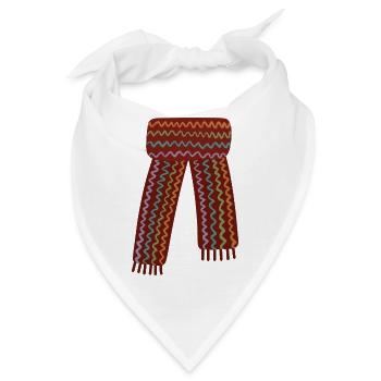 Bunter Schal mit Zickzackmuster - Bandana - Weiß - Vorne