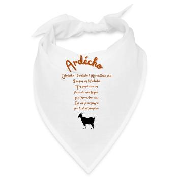 Gestaltung der Ardèche - Bandana - Weiß - Vorne